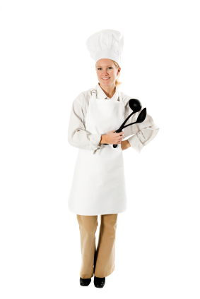 Chef with utensils